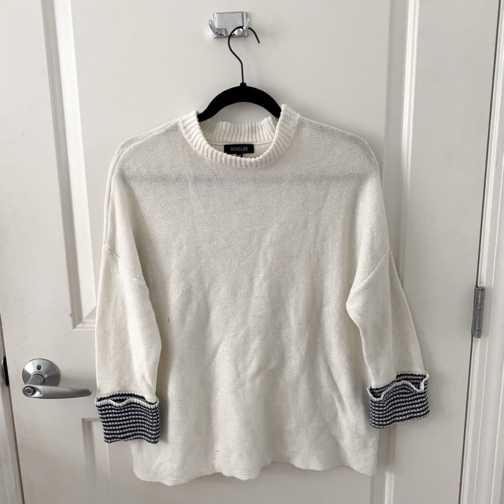 White Mock Neck Sweater